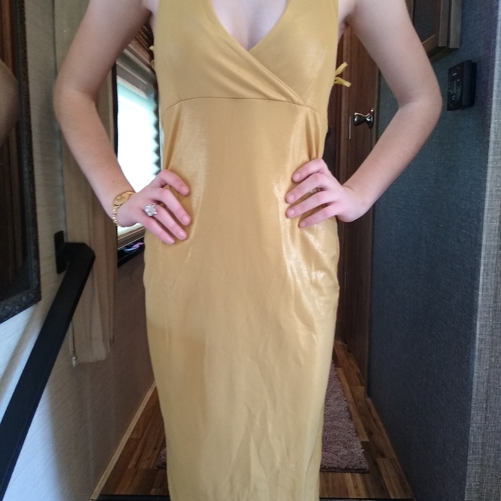 Gold shimmer sexy dress